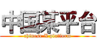 中国某平台 (chinese X platform)