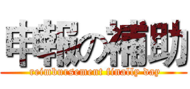 申報の補助 ( reimbursement finally day)