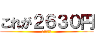 これが２６３０円 (安い！！！！)