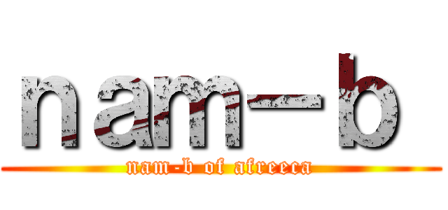 ｎａｍ－ｂ  (nam-b of afreeca)