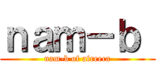 ｎａｍ－ｂ  (nam-b of afreeca)