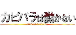 カピバラは動かない (stop on kapibara)