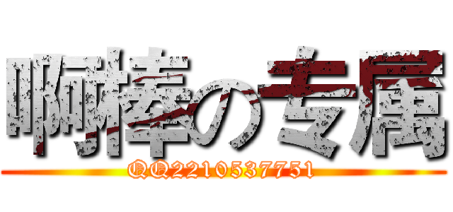 啊棒の专属 (QQ2210537751)