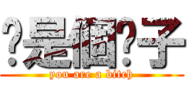 你是個婊子 (you are a bitch)