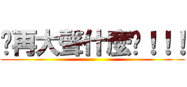 你再大聲什麼啦！！！ ()