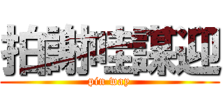 拍謝哇謀迎 (pin way)