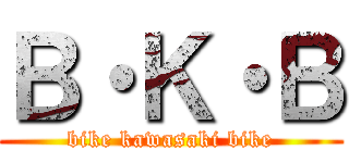 Ｂ・Ｋ・Ｂ (bike kawasaki bike)