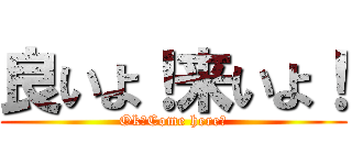 良いよ！来いよ！ (Ok！Come here！)