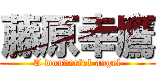 藤原幸鷹 (A wonderful angel)