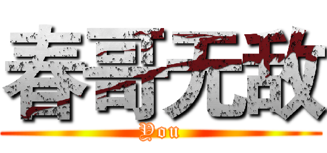 春哥无敌 (You)