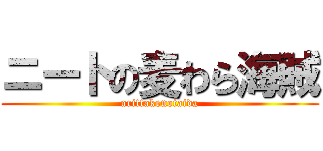 ニートの麦わら海賊 (arittakenotaida)