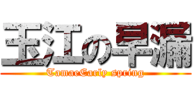 玉江の早漏 (TamaeEarly spring)