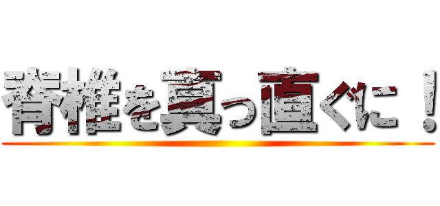 脊椎を真っ直ぐに！ ()