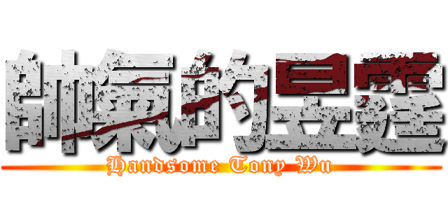 帥氣的昱霆 (Handsome Tony Wu)