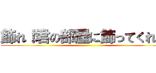 飾れ！君の部屋に飾ってくれ！！ ()