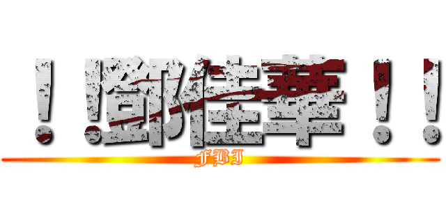 ！！鄧佳華！！ (FBI)