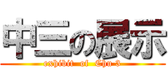 中三の展示 (exhibit  of  Chu 3)