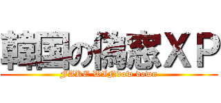 韓国の偽窓ＸＰ (FAKE WINdow down)