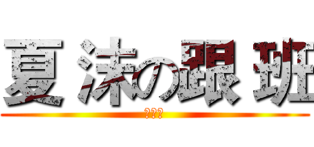 夏 沫の跟 班 (苦の涩)