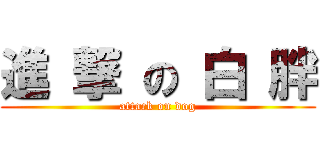 進 撃 の 白 胖 (attack on dog)