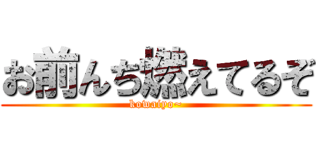 お前んち燃えてるぞ (kowaiyo~)