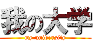 我の大学 (my university)