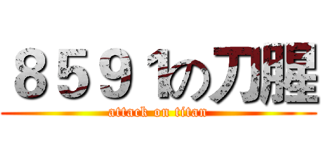 ８５９１の刀腥 (attack on titan)