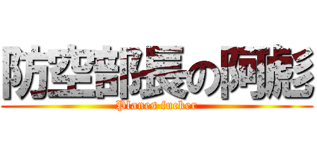 防空部長の阿彪 (Planes fucker)