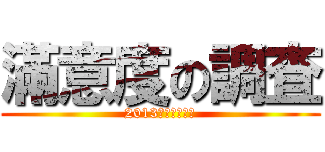 滿意度の調査 (2013資訊系統服務)