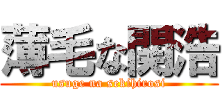 薄毛な関浩 (usuge na sekihirosi)