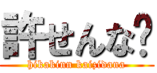 許せんな〜 (hikakinn kaizidana)