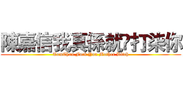 陳嘉信我真係就嚟打柒你 (TomChan Fuck You Mother Bitch)