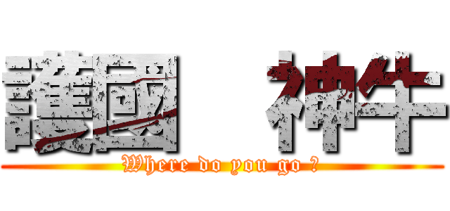 護國  神牛 (Where do you go ?)