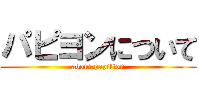 パピヨンについて (about papilion)