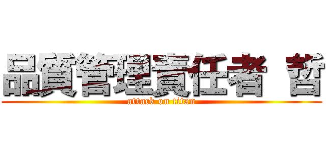 品質管理責任者 哲 (attack on titan)