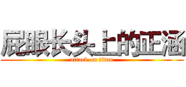 屁眼长头上的正涵 (attack on titan)