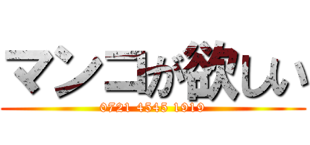 マンコが欲しい (0721 4545 1919)