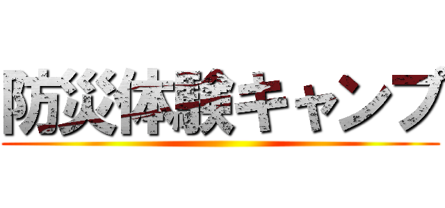 防災体験キャンプ ()