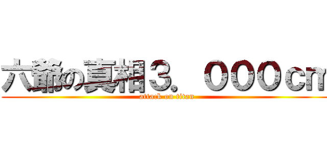 六爺の真相３．０００ｃｍ (attack on titan)