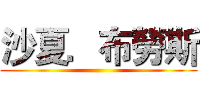 沙夏．布勞斯 ()