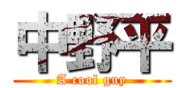 中野平 (A cool guy)