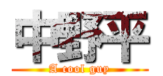 中野平 (A cool guy)