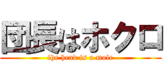 団長はホクロ (the head is a mole)