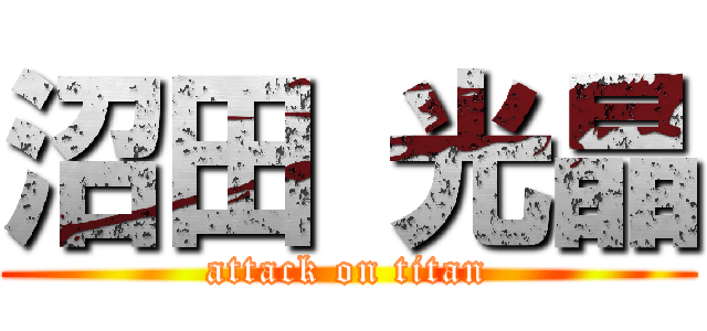 沼田 光晶 (attack on titan)
