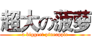 超大の菠萝 (a biggeet pineapple)