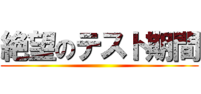 絶望のテスト期間 ()