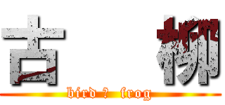 古   柳 (bird ＆  frog)