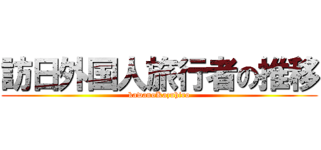 訪日外国人旅行者の推移 (kawanoKazuhiro)