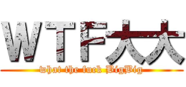ＷＴＦ大大 (what the fuck BigBig)