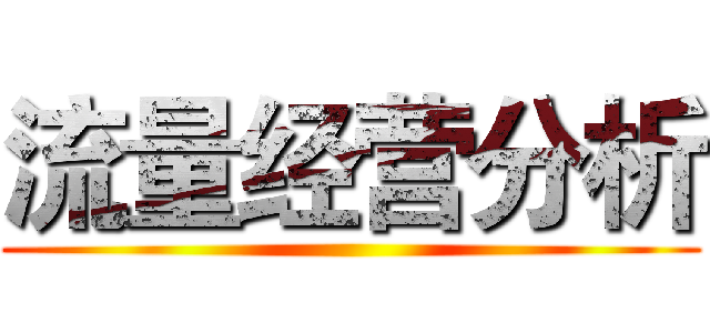 流量经营分析 ()